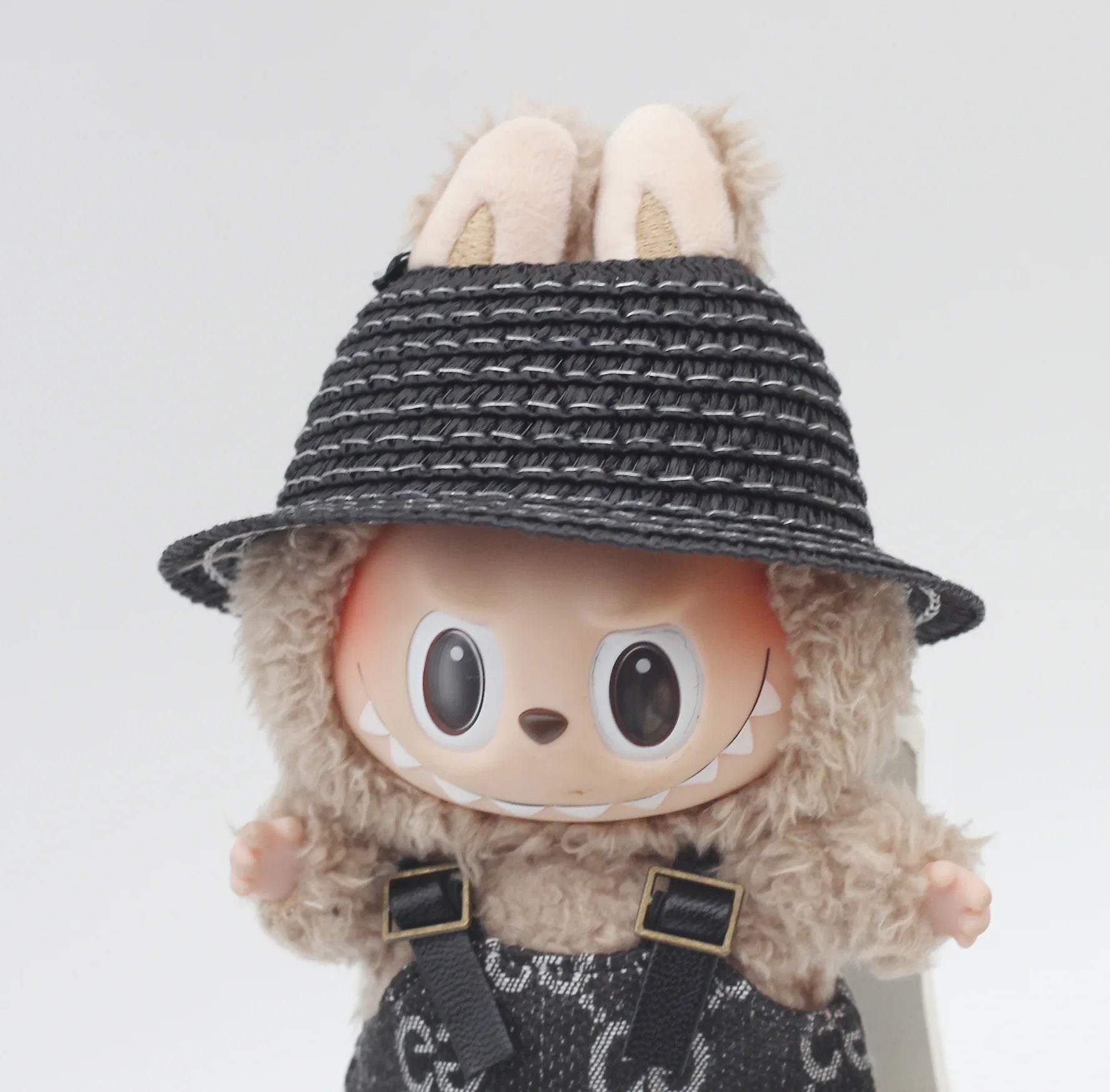 Labubu Hat Open Top Straw Hat Woven Hat Labubu Party Clothing Accessories Countryside Style Labubu Outfit for Sitting Party