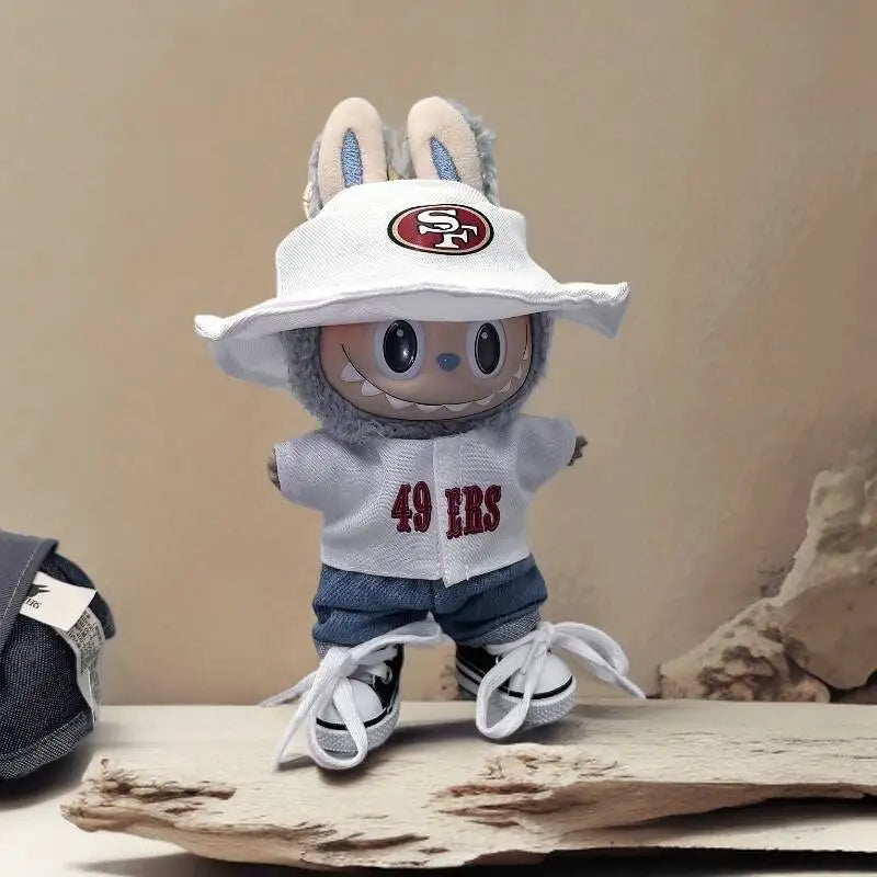 Labubu is wearing a pendant Labubu key chain baby clothes, men's street-fried sweaters, and tide brand suits blythe doll clothes