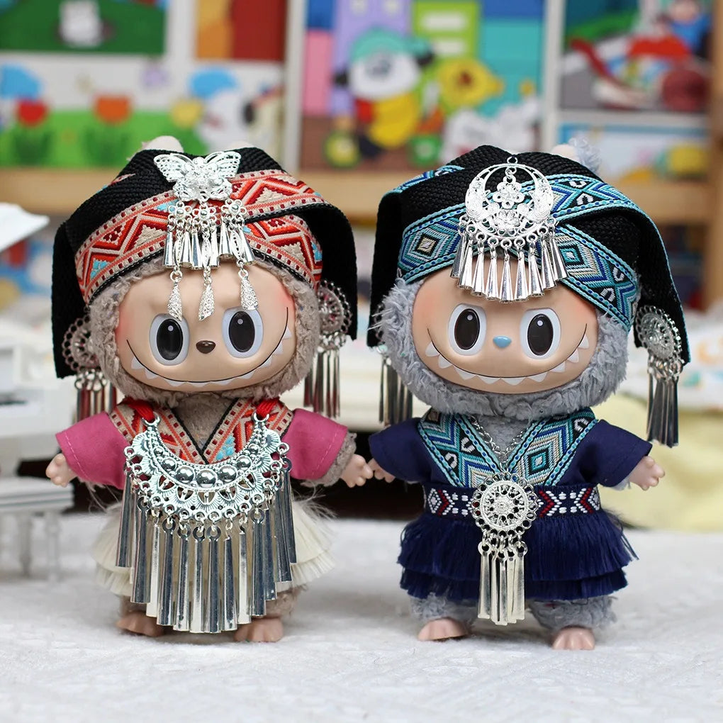 Labubu clothes are unique costumes of ethnic minorities in China, with distinctive features (without dolls)