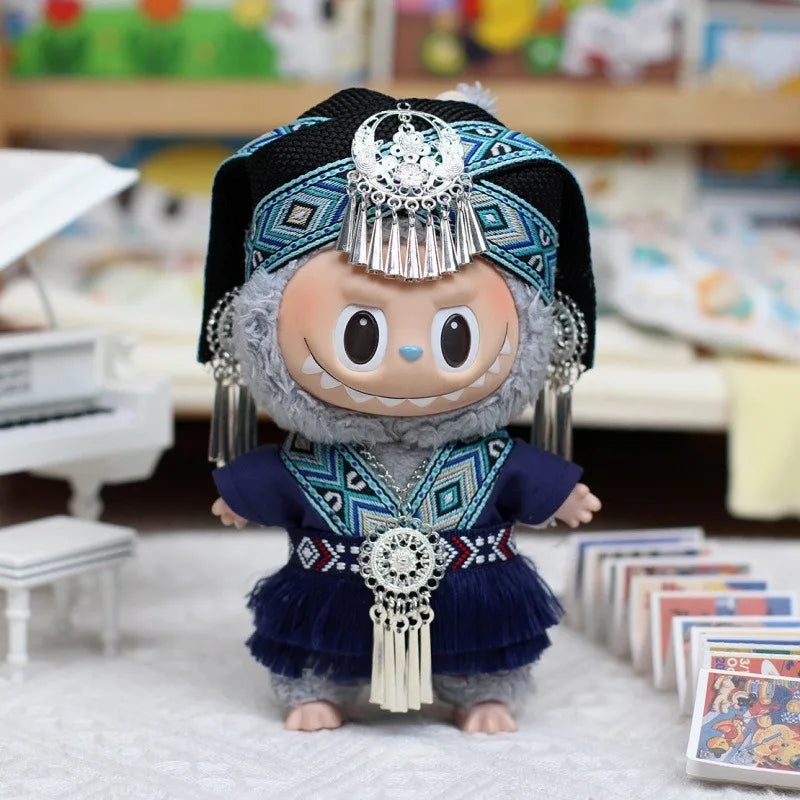 Labubu clothes are unique costumes of ethnic minorities in China, with distinctive features (without dolls)