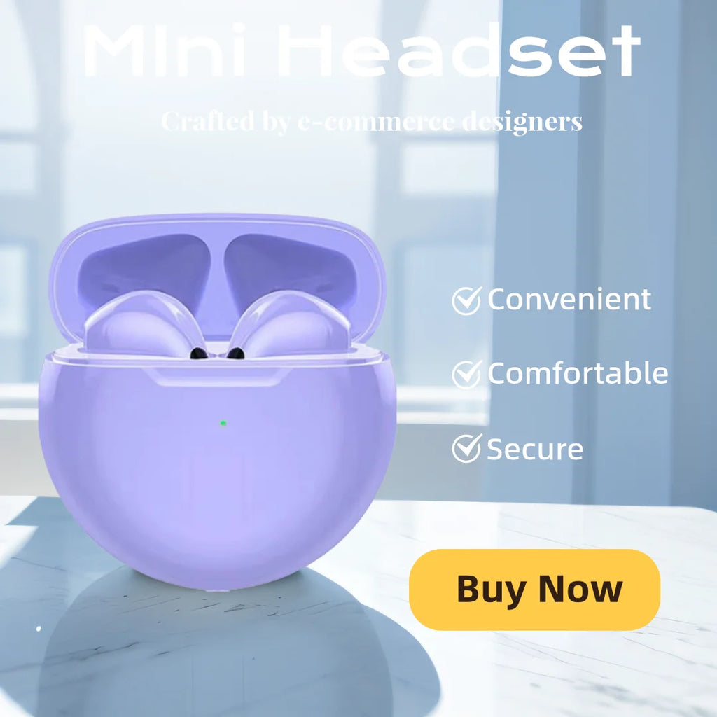 TWS Bluetooth Earphones Wireless Bluetooth Headset Noise Cancelling Earbuds with Mic Wireless Headphones